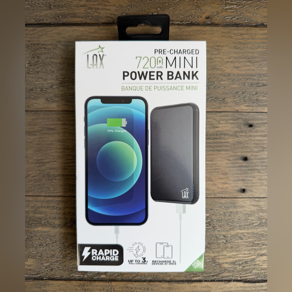 Black Mini Power Bank 7200mAh